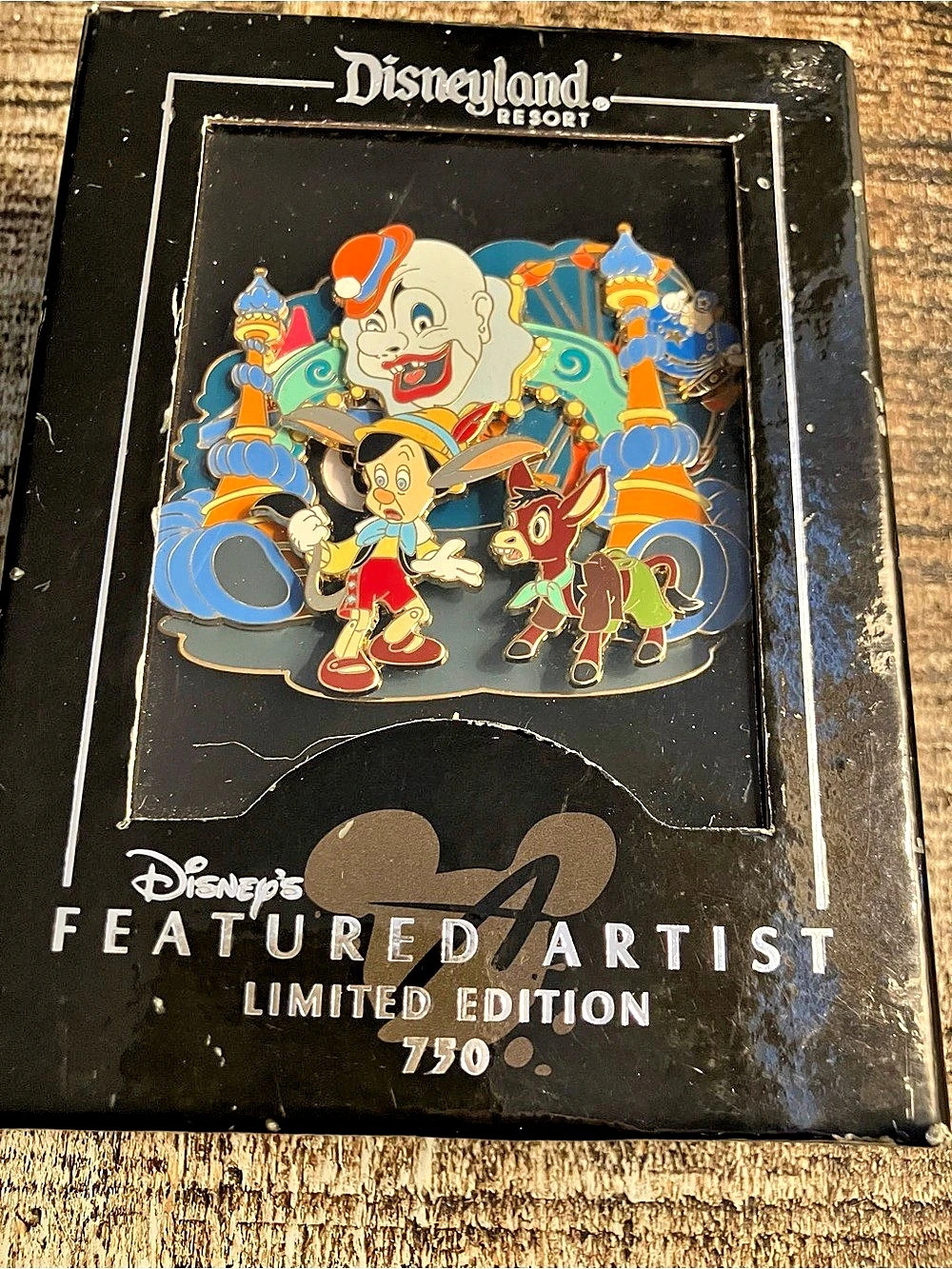 Disney Disneyland Resort Featured Artist Pinocchio Pleasure Island Jumbo Pin lim